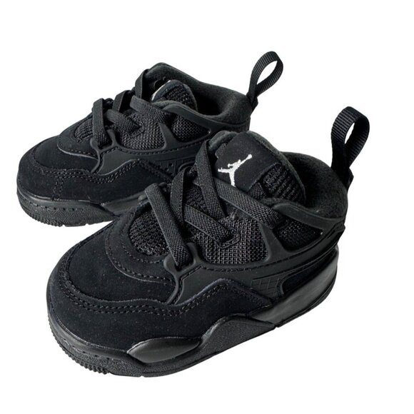 NIB Air Jordan 4 RM Baby Toddler Shoes Sneakers Black White Size 4C